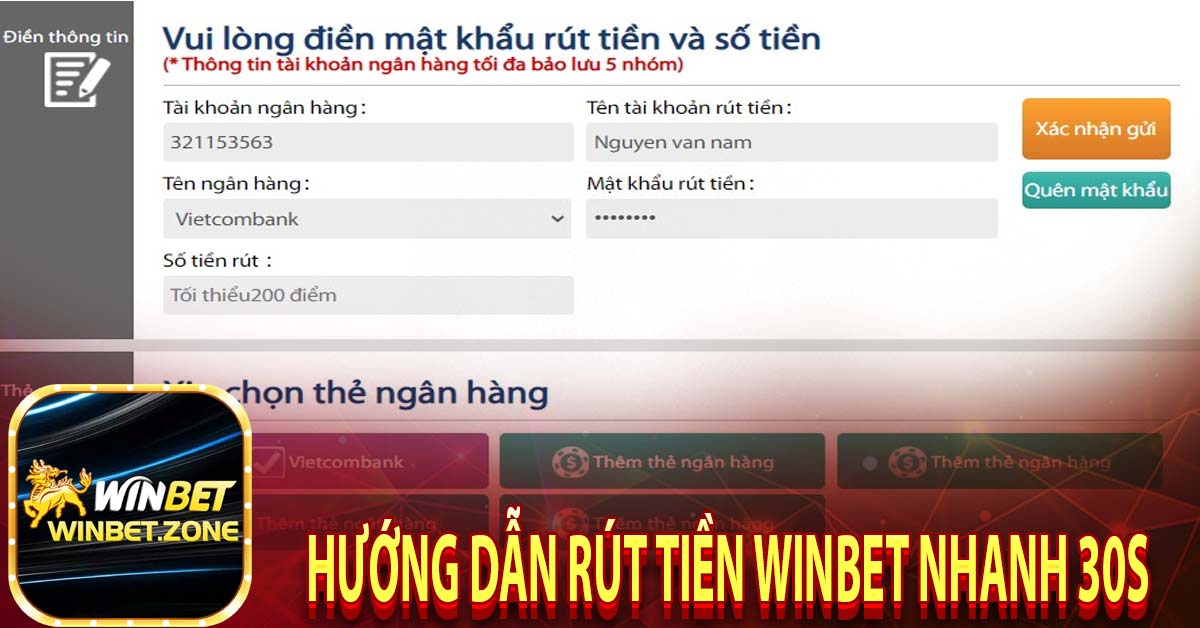 Hướng dẫn rút tiền winbet nhanh 30s